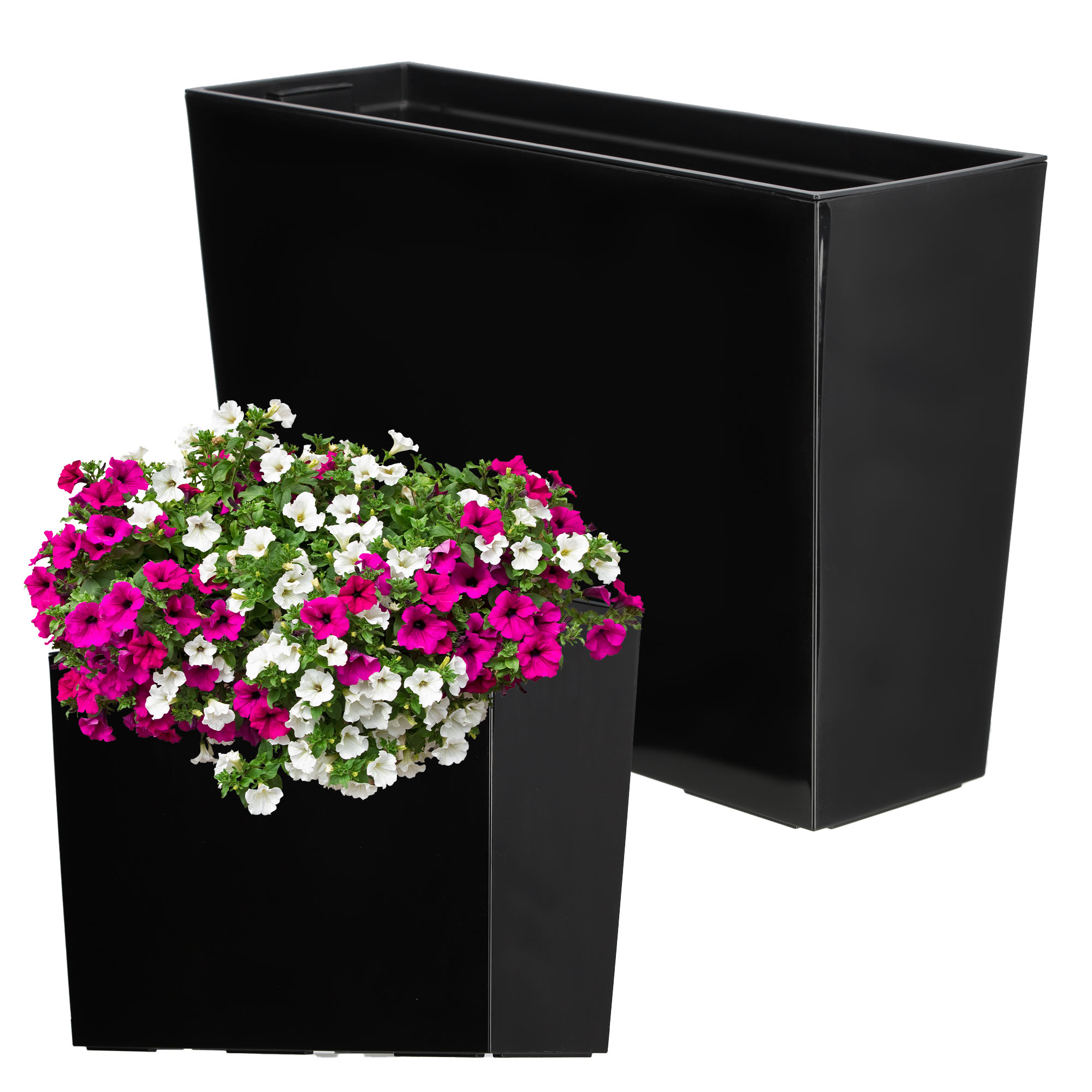 Kadax kvetináč 56 cm x 19 x 36 cm, čierny plast